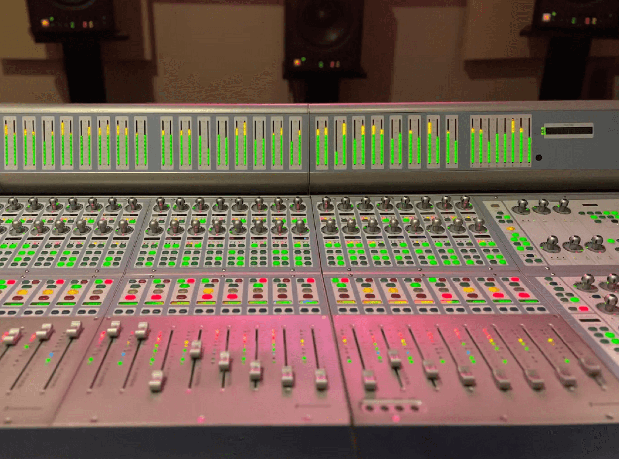 Professional mixing console at Sound Ally studio